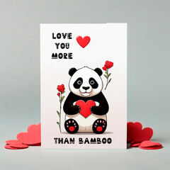 valentine card with  bear