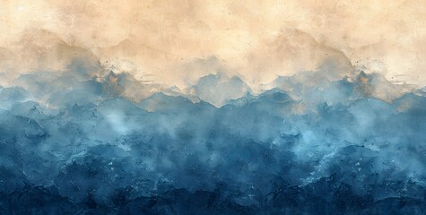 color beach fpt background blue and beige color. clouds over the ocean wallpaper