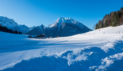Beautiful Berchtesgaden Alps in winter