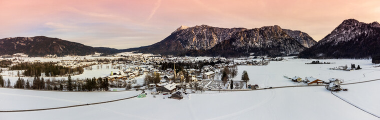 Inzell, Germany, on a cold winter evening