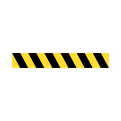 Yellow caution tape for construction area in seamless repeating vector pattern - obrazy, fototapety, plakaty