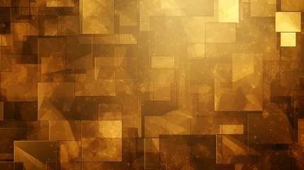 Fotobehang Fond de mur, de couleur doré. Matière, texture en or. Relief, reflet, lumière. Espace vide de composition, pour conception et création graphique © FlyStun