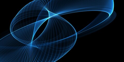 Abstract stylish smooth dynamic blue wave background
