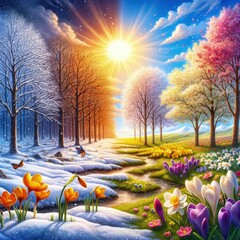 Nature's Mosaic: Vibrant Garden of Dreams