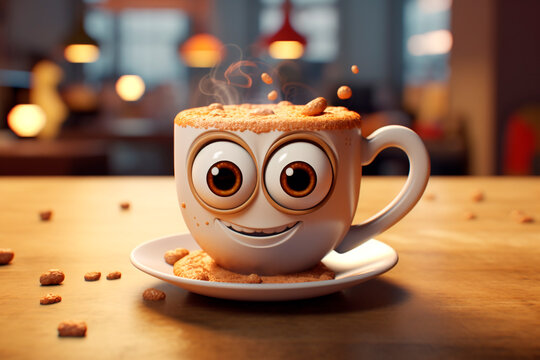 Cup of coffee. Good morning concept.