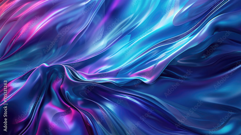 Poster a fluid background with a mix of bright colors, simulating the appearance of the aurora moving acros