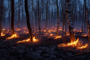 Burning  forest