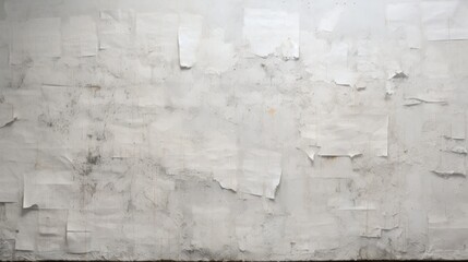 white wall with a lot of paper pasted. Neural network AI generated art
