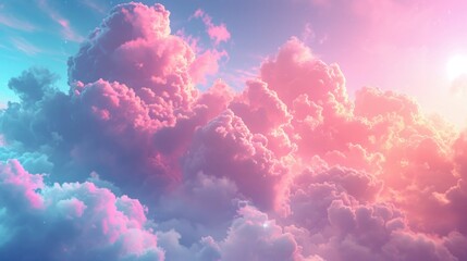Fototapeta na wymiar Soft, dreamy color clouds with smooth transitions, providing a calm and ethereal aesthetic
