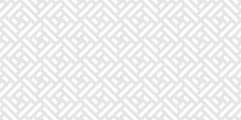 Subtle abstract geometric seamless pattern. Stylish minimal ornament with lines, squares, grid, repeat tiles. Simple light gray and white geo texture. Modern geometrical background. Vector design