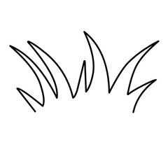 hand drawn grass doodle