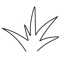 hand drawn grass doodle