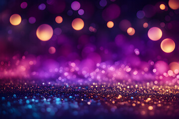 blue glow purple pink particle abstract bokeh background - obrazy, fototapety, plakaty