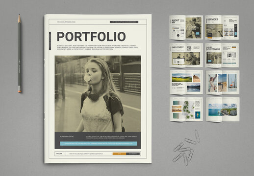 Photography Portfolio Templates for Business, Freelancer or Agency in pale Beige Colors