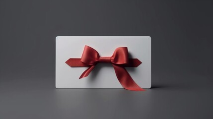 Blank white gift card signboard or gift voucher Ai Generative