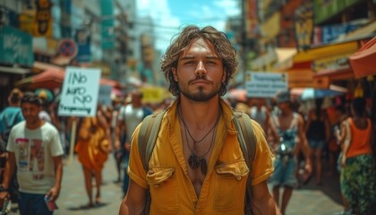 Fototapeta premium Social movements. people fighting for improvements. Protests. Mobilizations. People who dream of better days, against prejudice. Young people. Youth.