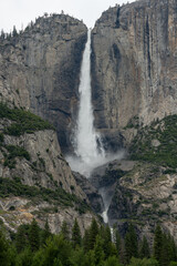 Crashing Water from Upper and Lower Yosemite Falls