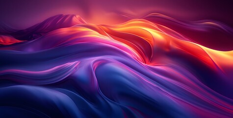 red blue and orange morphing wave swirl. abstract background with waves