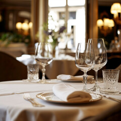 classic restaurant table