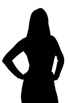 recommend clip art: female body expression in silhouette dance movements fashion style vector image for mocup cutout