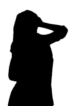 recommend clip art: female body expression in silhouette dance movements fashion style vector image for mocup cutout