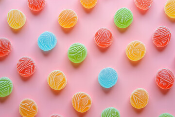 gumdrops pattern close up , top view