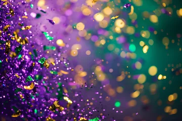 Foto op Canvas  Mardi Gras carnival blurred confetti backdrop © ALL YOU NEED studio