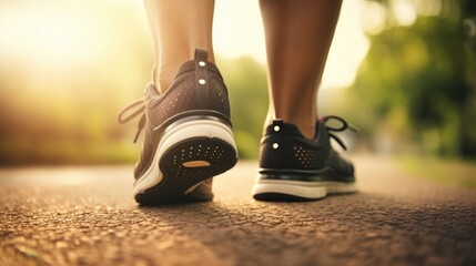 Closeup of a fitness tracker attached to a shoe, tracking steps and distance.