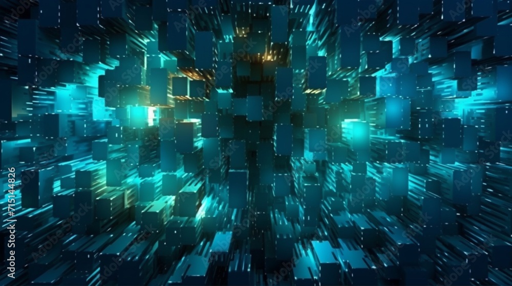 Poster digital abstract background can be used for technology ai generative