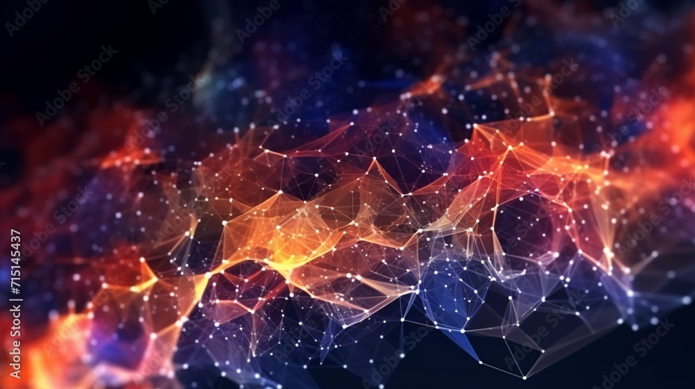 Poster digital abstract background can be used for technology ai generative