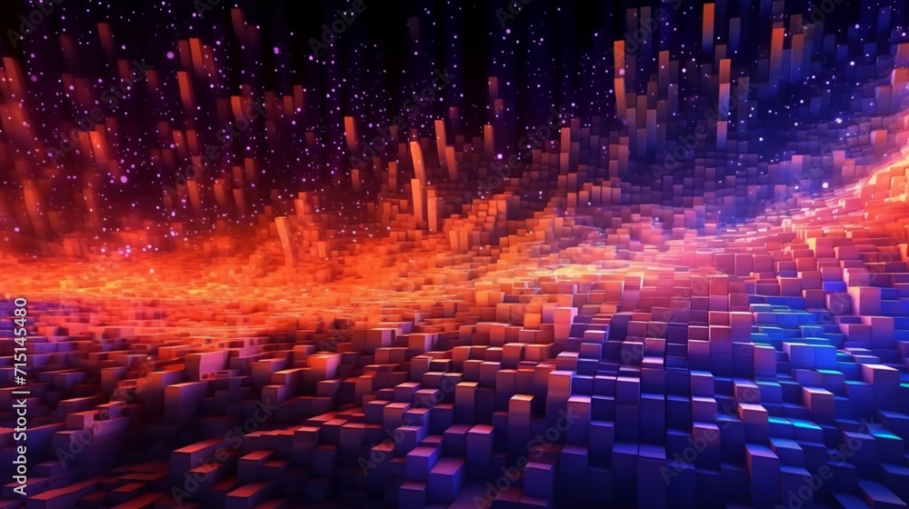 Aufkleber digital abstract background can be used in the description ai generative