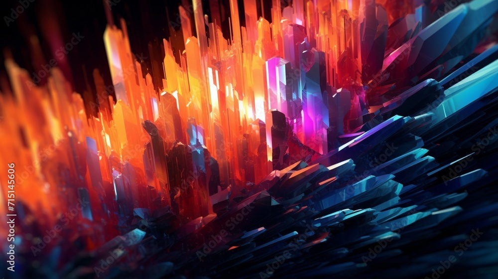Poster digital abstract background ai generative