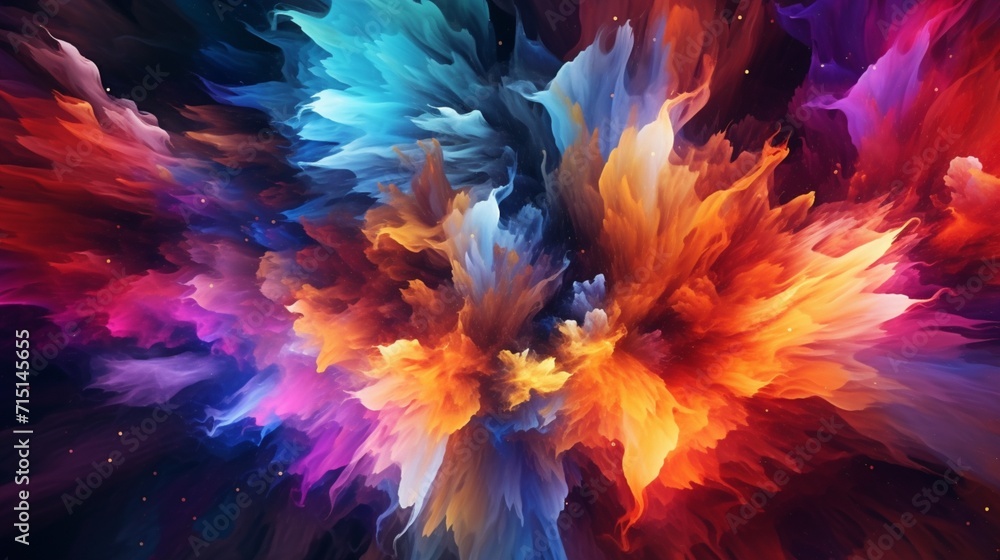 Poster digital abstract background ai generative