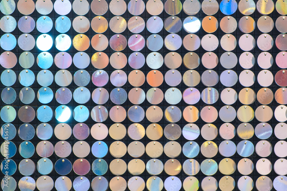 Poster Abstract background of multicolor sparkling roundels as a backdrop for a website page, template or web banner