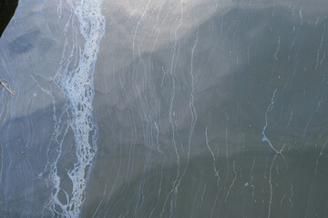 Oil on River Water, Top View