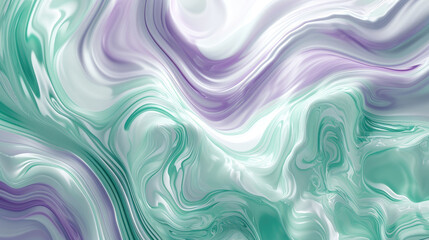 Obraz premium Calm fluid background in lavender and mint green colors