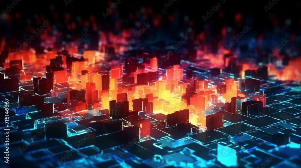Aufkleber digital abstract background can be used in the description ai generative