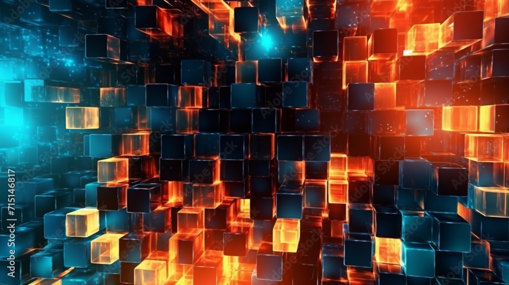 Aufkleber digital abstract background can be used in the description ai generative