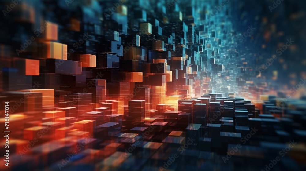 Poster digital background for tech ai data audio graphics ai generative