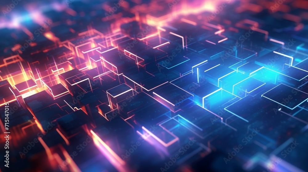 Poster digital background for tech ai data audio graphics ai generative