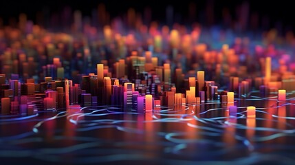 Digital background for tech AI data audio graphics Ai Generative