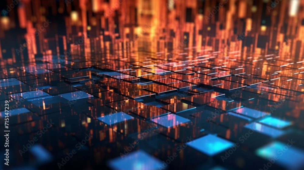 Poster digital background for tech ai data audio graphics ai generative