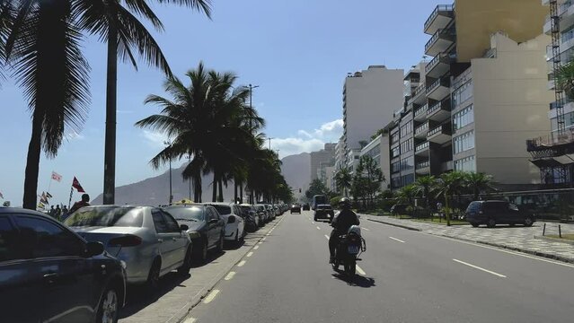 Rio de Janeiro, Vieira Souto Avenue, Brazil. South America. Summer tourist cities and beaches.
