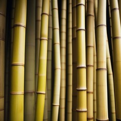 wall made of natural bamboo stems
