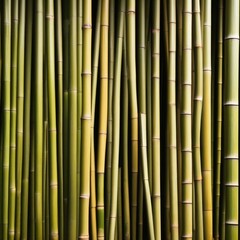 wall made of natural bamboo stems
