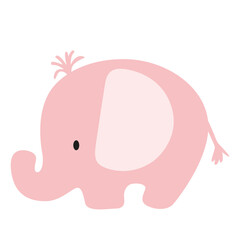 Cute minimal baby elephant icon