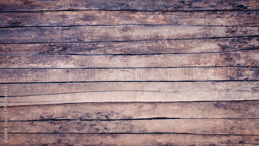 Poster Rough dirty brown texture background of wooden planks as a backdrop for a page, template or web banner