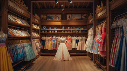 Colors of Tradition: A Hanbok Store in a Korean Market