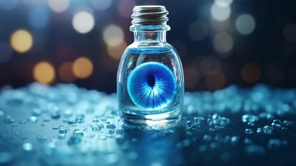 Foto op Aluminium glaucoma eye drops blue bottle Ai Generative © Lucky