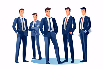 Energized Meeting Session, Modern Business Characters in Flat Design